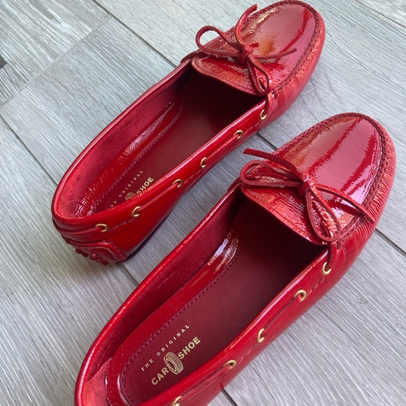 Red Patent Classic Driving Shoes - Brand New! - Picture 3 of 6